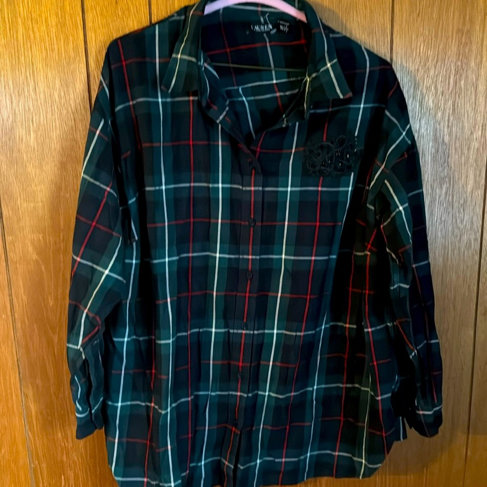 Ralph Lauren Flannel festive holiday shirt 3x